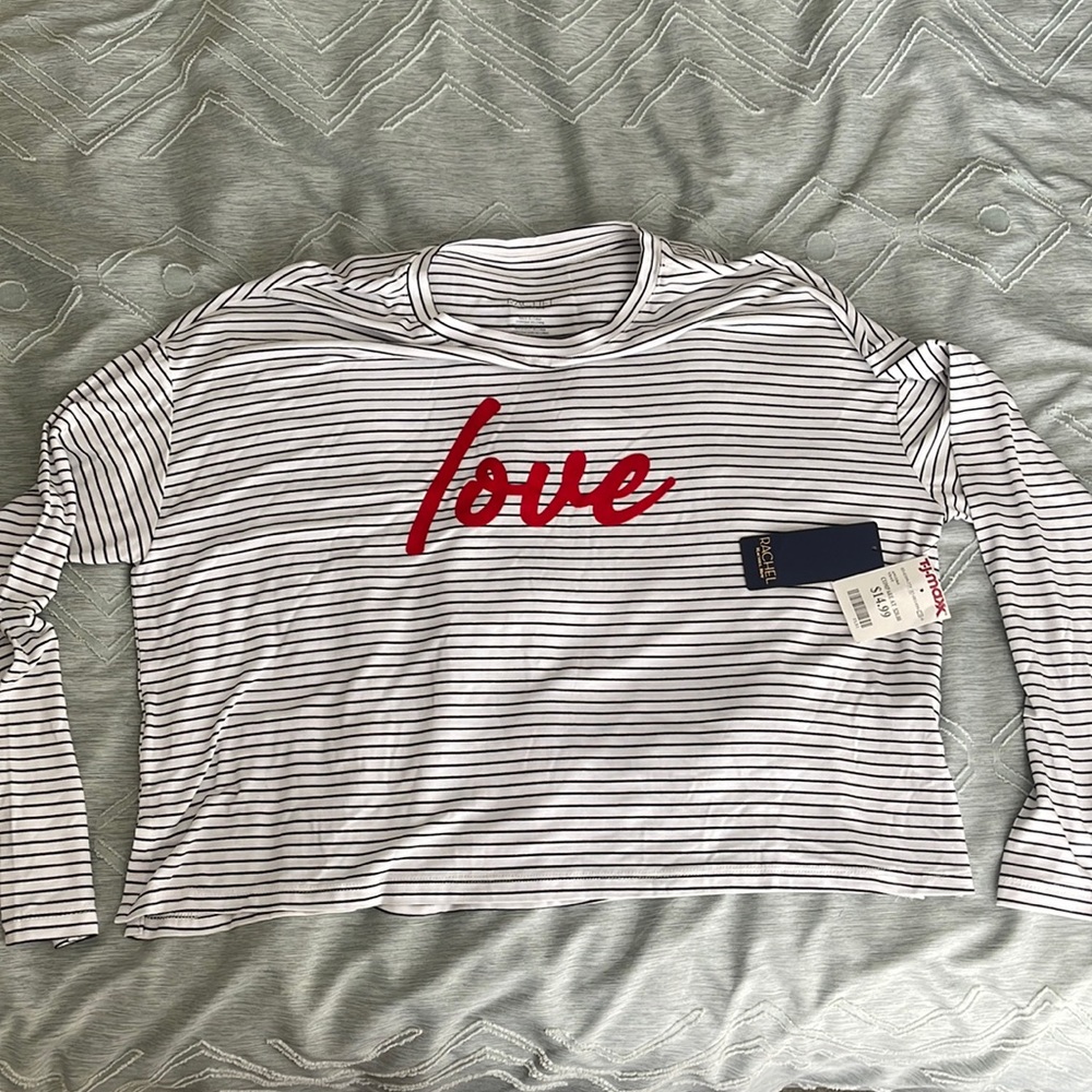 Striped Love Long Sleeve Crop